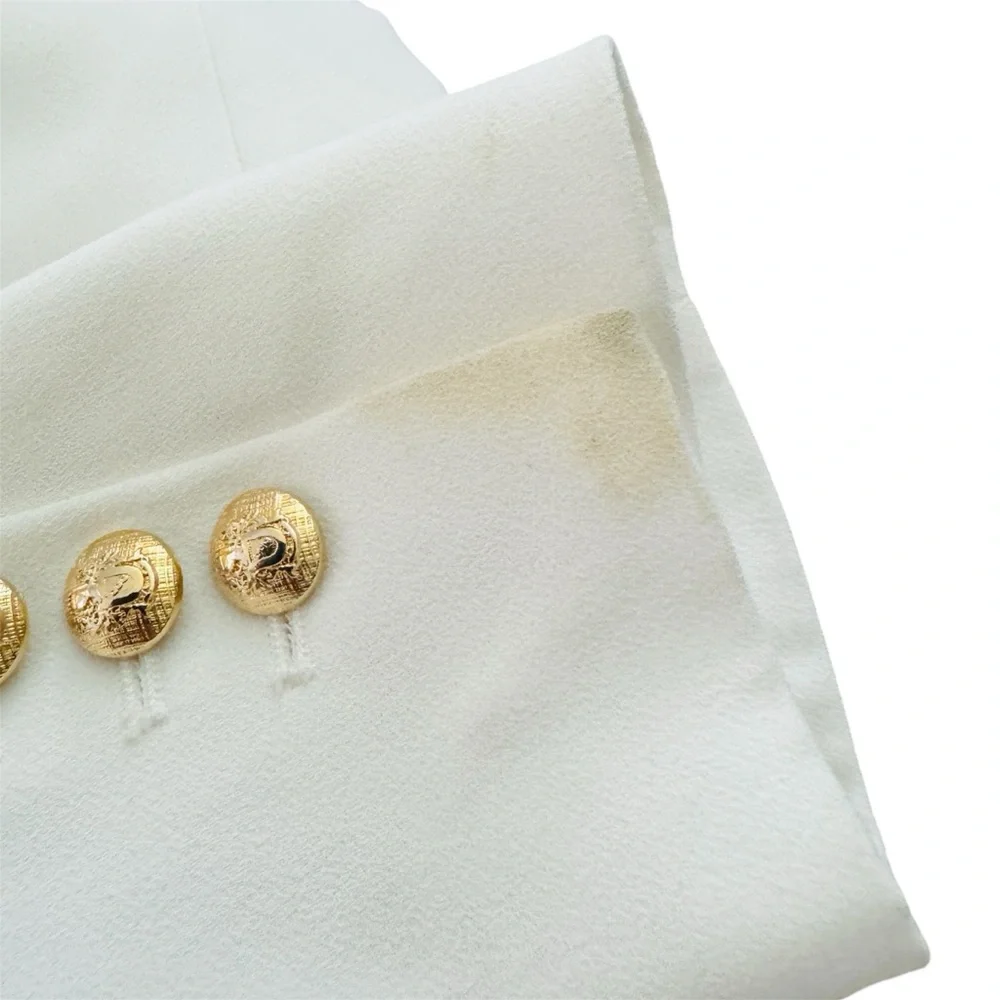 Zara Ivory Blazer with Gold Accents - Picture 12 of 14